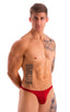 M63 - Mens Classic Brazilian 3/4 Back Bikini - Solids 3450 Ruby red - Skinzwear