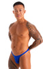 M63 - Mens Classic Brazilian 3/4 Back Bikini - Solids 3451 Imperial blue - Skinzwear