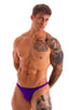 M63 - Mens Classic Brazilian 3/4 Back Bikini - Solids 3453 Royal purple - Skinzwear
