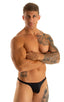 M63 - Mens Classic Brazilian 3/4 Back Bikini - Solids 6407 Black - Skinzwear