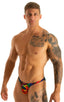 M63 - Mens Classic Brazilian 3/4 Back Bikini - Tan Through 7803 Rave up - Skinzwear