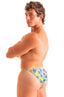 M63 - Mens Classic Brazilian 3/4 Back Bikini - Tan Through 9859 Lilly lagoon - Skinzwear