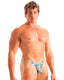M63 - Mens Classic Brazilian 3/4 Back Bikini - Tan Through 9859 Lilly lagoon - Skinzwear