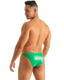 M63 - Mens Classic Brazilian 3/4 Back Bikini - Wet Look 9871 Green - Skinzwear