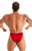 M63POS - Mens Posing Suit Competition Bikini Cut - Solids 3450 Ruby red - Skinzwear