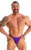 M63POS - Mens Posing Suit Competition Bikini Cut - Solids 3453 Royal purple - Skinzwear