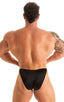 M63POS - Mens Posing Suit Competition Bikini Cut - Solids 6407 Black - Skinzwear
