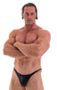 M63POS - Mens Posing Suit Competition Bikini Cut - Wet Look 0007 Black - Skinzwear