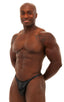 M63POS - Mens Posing Suit Competition Bikini Cut - Wet Look 0007 Black - Skinzwear