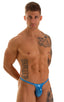 M65 - Mens Quick Release Thong Bravura Pouch - Metallics 2853 Electric blue - Skinzwear
