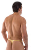 M65 - Mens Quick Release Thong Bravura Pouch - Metallics 5812 Metallic liquid gold - Skinzwear