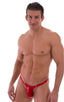 M65 - Mens Quick Release Thong Bravura Pouch - Metallics 9811 Red - Skinzwear