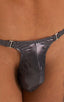 M65 - Mens Quick Release Thong Bravura Pouch - Metallics 9852 Black ice - Skinzwear