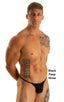 M66 - Mens Micro String Rio Bikini - Mesh 2556 Black peep show - Skinzwear