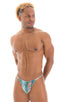 M66 - Mens Micro String Rio Bikini - Prints 2550 Aqua snake skin - Skinzwear