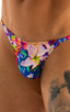 M66 - Mens Micro String Rio Bikini - Prints 4150 Hibiscus - Skinzwear