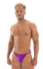 M66 - Mens Micro String Rio Bikini - Solid Sheer Semi Sheer 2558 Grape - Skinzwear