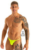 M66 - Mens Micro String Rio Bikini - Solid Sheer Semi Sheer 4556 Lemon lime - Skinzwear