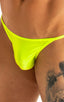 M66 - Mens Micro String Rio Bikini - Solid Sheer Semi Sheer 4556 Lemon lime - Skinzwear