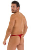 M67 - Mens Classic T Back Thong - Solid Sheer Semi Sheer 1538 Red - Skinzwear