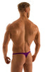 M67 - Mens Classic T Back Thong - Solid Sheer Semi Sheer 2558 Grape - Skinzwear