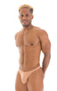 M67 - Mens Classic T Back Thong - Solid Sheer Semi Sheer 8569 Nude - Skinzwear