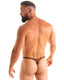 M67 - Mens Classic T Back Thong - Solid Sheer Semi Sheer 9886 Chocolate silk - Skinzwear