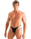 M67O - Mens Classic T Back Thong with Ornament - Wet Look 0007 Black - Skinzwear