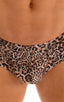 M71 - Mens Pouch Enhanced Micro Square Cut Swim Trunks - Prints 1554 Cheeta - Skinzwear