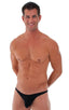 M72 - Mens Pistol Pouch Rio Swimsuit - Solid Sheer Semi Sheer 1537 Black - Skinzwear