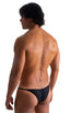 M73 - Mens Micro Pouch 1/2 Back Bikini - Mesh 2556 - 6407 Black peep show - Black - Skinzwear