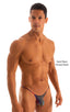 M73 - Mens Micro Pouch 1/2 Back Bikini - Mesh 7510 Aquarious - Skinzwear