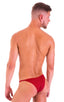 M73 - Mens Micro Pouch 1/2 Back Bikini - Solids 3450 Ruby red - Skinzwear