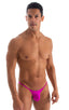 M73 - Mens Micro Pouch 1/2 Back Bikini - Solids 3452 Fuchsia - Skinzwear