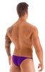 M73 - Mens Micro Pouch 1/2 Back Bikini - Solids 3453 Royal purple - Skinzwear