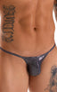 M73 - Mens Micro Pouch 1/2 Back Bikini - Wet Look 0007 Black - Skinzwear