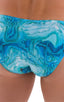 M74 - Mens Micro Pouch Full Back Bikini - Prints 4551 Cascade - Skinzwear