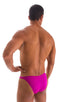 M74 - Mens Micro Pouch Full Back Bikini - Solids 2452 Magenta - Skinzwear