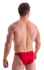 M74 - Mens Micro Pouch Full Back Bikini - Solids 3450 Ruby red - Skinzwear