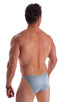 M74 - Mens Micro Pouch Full Back Bikini - Solids 3454 Silver - Skinzwear