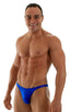 M75 - Mens Fitted Pouch Puckered Back - Wet Look 0003 Royal blue - Skinzwear