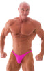 M75POS - Mens Fitted Pouch Puckered Back Posing Suit - Solids 3452 Fuchsia - Skinzwear