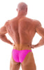 M75POS - Mens Fitted Pouch Puckered Back Posing Suit - Solids 3452 Fuchsia - Skinzwear