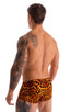 M76 - Mens Fitted Pouch Boxer Swim Trunks - Prints 3153 Golden leopard - Skinzwear