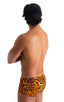M76 - Mens Fitted Pouch Boxer Swim Trunks - Prints 3153 Golden leopard - Skinzwear