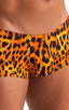 M76 - Mens Fitted Pouch Boxer Swim Trunks - Prints 3153 Golden leopard - Skinzwear
