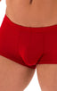 M76 - Mens Fitted Pouch Boxer Swim Trunks - Solids 3450 Ruby red - Skinzwear