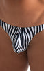 M77 - Mens Micro Pouch Swimsuit Thong - Prints 3150 Zebra - Skinzwear