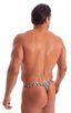 M77 - Mens Micro Pouch Swimsuit Thong - Prints 3150 Zebra - Skinzwear