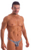 M77 - Mens Micro Pouch Swimsuit Thong - Prints 3150 Zebra - Skinzwear
